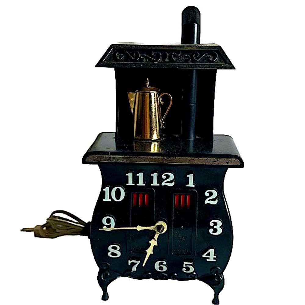 Vintage Pipe Stove Design Clock